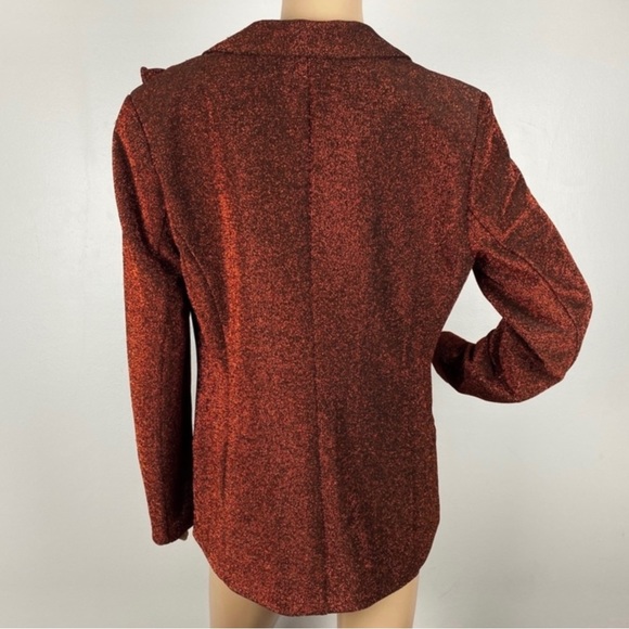 NEW SCOTCH & SODA METALLIC RUFFLED BLAZER - Picture 7 of 10